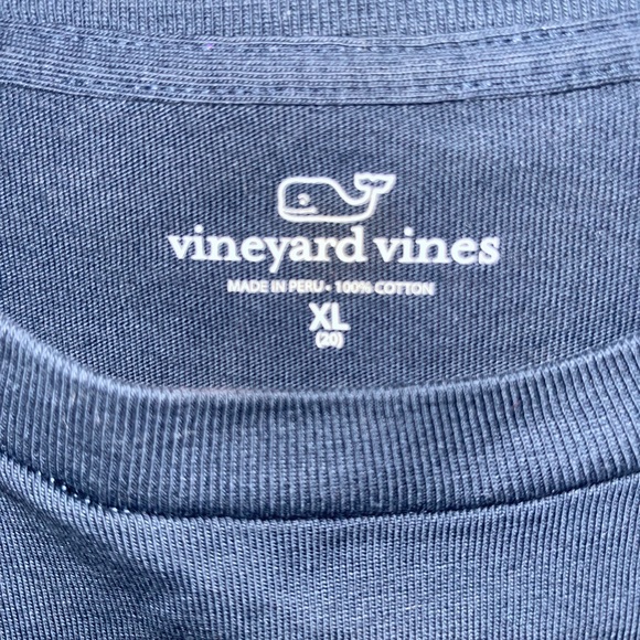 Vineyard Vines Unisex Youth Sz XL Long Sleeve Santa Whale Christmas T-Shirt Navy - Picture 5 of 9